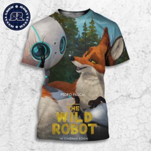 New Pedro Pascal Posters For Dreamworks The Wild Robot Releasing In Theaters On September 27 All Over Print Shirt