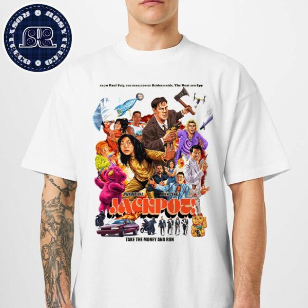 New Poster For Jackpot Starring John Cena And Awkwafina Releasing On Prime Video On August 15 T-Shirt