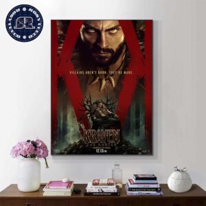 New Poster For Kraven The Hunter Exclusively In Cinemas On December 13 Home Decor Poster Canvas