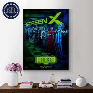 New Screen X Poster For Beetlejuice 2 Releasing In Theaters On September 6 Wall Decor Poster Canvas