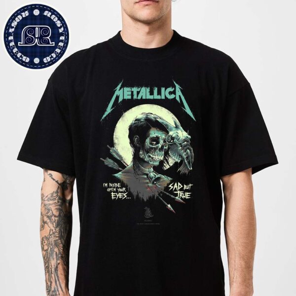 Official Metallica The Black Album Sad But True I’m Inside Open Your Eyes For The 30th Anniversary By Luke Preece T-Shirt