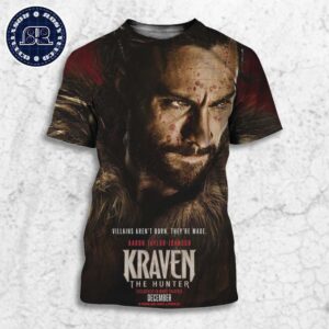 Official New Poster For Kraven The Hunter In Theaters On December 13 All Over Print Shirt