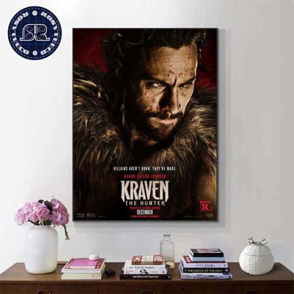 Official New Poster For Kraven The Hunter In Theaters On December 13 Wall Decor Poster Canvas