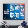 Philadelphia 76ers Official NBA Schedule 2024-2025 Regular Season Decor Poster Canvas