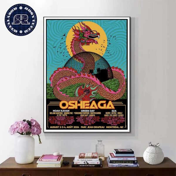 Osheaga Festival Musique Et Arts In Montreal QC At Parc Jean-Drapeau On Aug 2-3-4 2024 Home Decor Poster Canvas