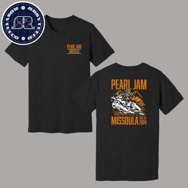 Pearl Jam Event Tee In Missoula Montana At Washington-Grizzly Stadium On August 22 2024 Two Sides Print Classic T-Shirt