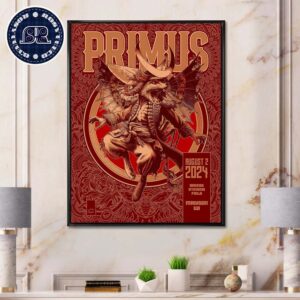 Primus Poster For Show Music In Madison WI At Breese Stevens Field On August 2 2024 Home Decor Poster Canvas