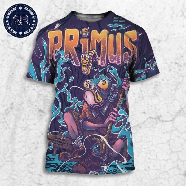 Primus Poster For Tonight Show In Big Flats NY At Michelob Ultra Summer Stage At Tag’s On August 10 2024 All Over Print Shirt