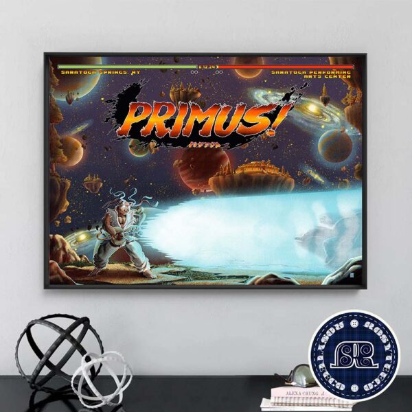 Primus Show Poster In Saratoga Springs NY At Saratoga Performing Arts Center On August 12 2024 Home Decor Poster Canvas