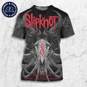 Slipknot 2024 Tour Poster 25th Anniversary In Gilford NH At Bank Of Hampshire Pavilion On August 14 2024 All Over Print Shirt