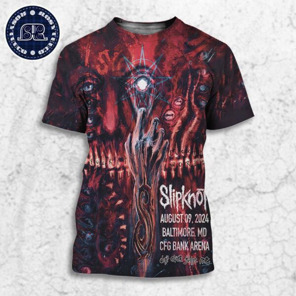 Slipknot Don’t Ever Judge Me 25th Anniversary Official Poster In Baltimore MD At CFG Bank Arena On August 9 2024 All Over Print Shirt