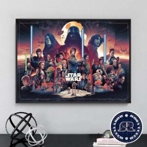 Star Wars Skywalker Saga At The 2024 San Diego Comic-Con Art By Devin Schoeffler Home Decor Poster Canvas