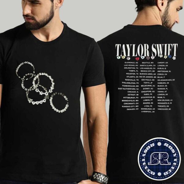 Taylor Swift Merch Tee The Eras Tour Friendship Bracelet Two Sides Print Vintage T-Shirt