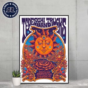 Tedeschi Trucks Band Poster For Columbia MD At Merriweather Post Pavilion On August 21 2024 Home Decor Poster Canvas