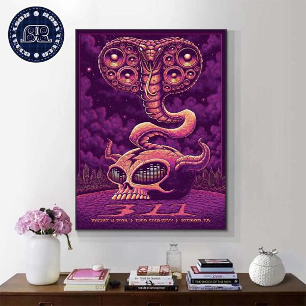 The 311 Poster For Show Music In Atlanta GA At Coca-Cola Roxy On Aug 14 2024 Home Decor Poster Canvas